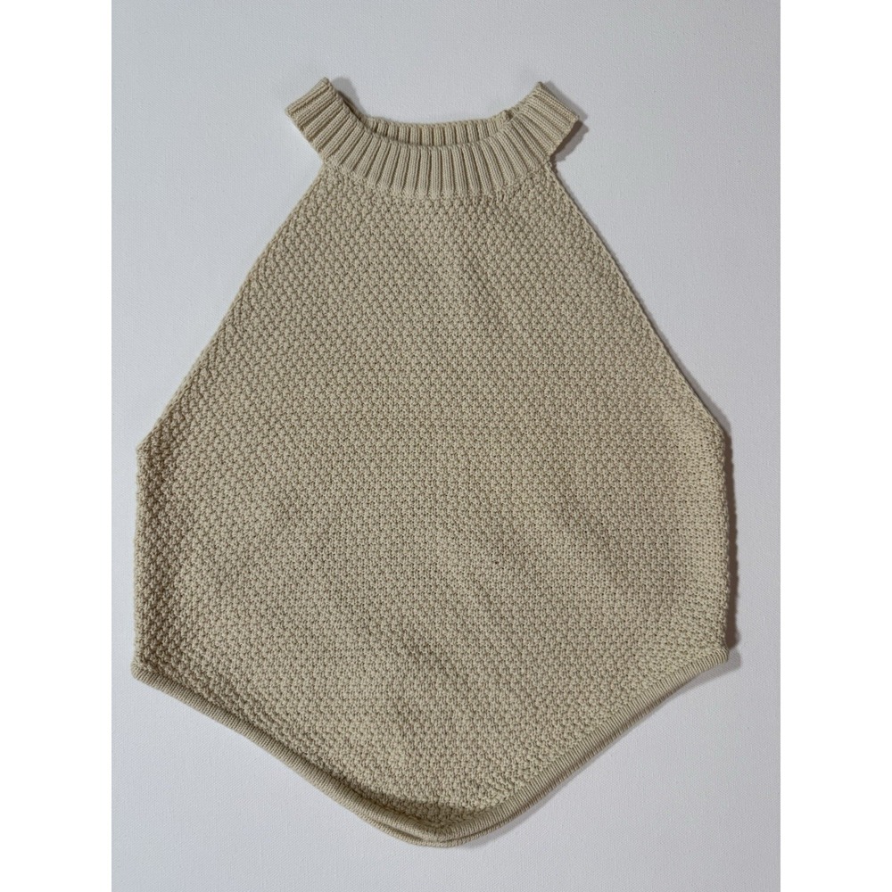 & Other Stories XS Knit Sweater Beige Sleeveless Chic